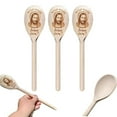 thumbnail image 1 of Interesting Wooden Spoon What Would Stew? Novelty Funny Wooden Spoon Crafts Novelty Long Handle Wooden Spoon Comically Large Spoon 12 Inch Large Cooking Mixing Oval Spoons, 1 of 7