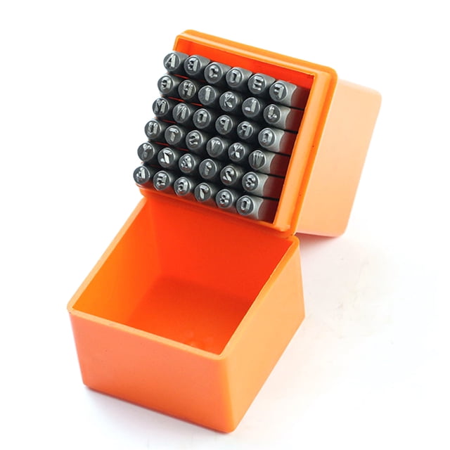 Juego de punzones de letras de 36 Uds., Kit de bricolaje, sellos de acero, suministros de arte DIY de 3mm para madera y Metal