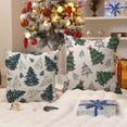 thumbnail image 4 of Christmas Pillow Covers 18x18 Inch Set of 2 Green Christmas Tree Decorative White Throw Pillows Winter Christmas Decor for Home Couch ST-012B18, 4 of 6