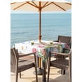 thumbnail image 2 of Outdoor Tablecloth with Umbrella Hole and Zipper, Easter Square Table Cloth 54x54 Inch Waterproof Tablecloth, Pink Tulip Flowers Spring Watercolor Bunny Floral Picnic Table Cover for Patio Camping, 2 of 7