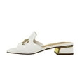 thumbnail image 3 of Ninety Union Open Toe Metal Trim Heel Slide, White, 8, 3 of 5