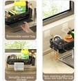 thumbnail image 5 of Srofufon Kitchen Rust Resistant Sink Caddy with Removable Brush Holder and Drain Tray, Black, 5 of 7