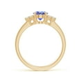 thumbnail image 2 of Angara Natural 1.25 Ct. Tanzanite with Diamond Classic Ring in 14K Yellow Gold for Women (Ring Size: 3), 2 of 9
