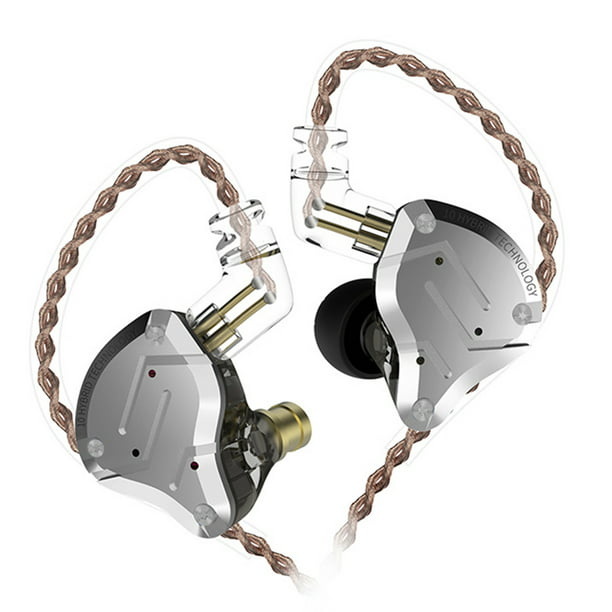 Kz Zs10 Pro 10 Unités Technologie Écouteur 4ba + 1dd 5 Pilotes Écouteurs de Basse Écouteurs de Moniteur Intra-Auriculaires en Métal Confortable avec 0,75 Mm 2 Broches Détachable Câble Casque d'Annulation de Bruit (Pas de Micro)