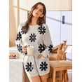 thumbnail image 4 of Ekouaer Knit Pajamas Set for Women Lounge Wear Sets Long Sleeve Sweatsuit Matching 2 Piece Outfits Casual Sweater Sets, 4 of 6