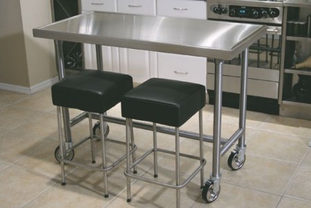 stainless chef table