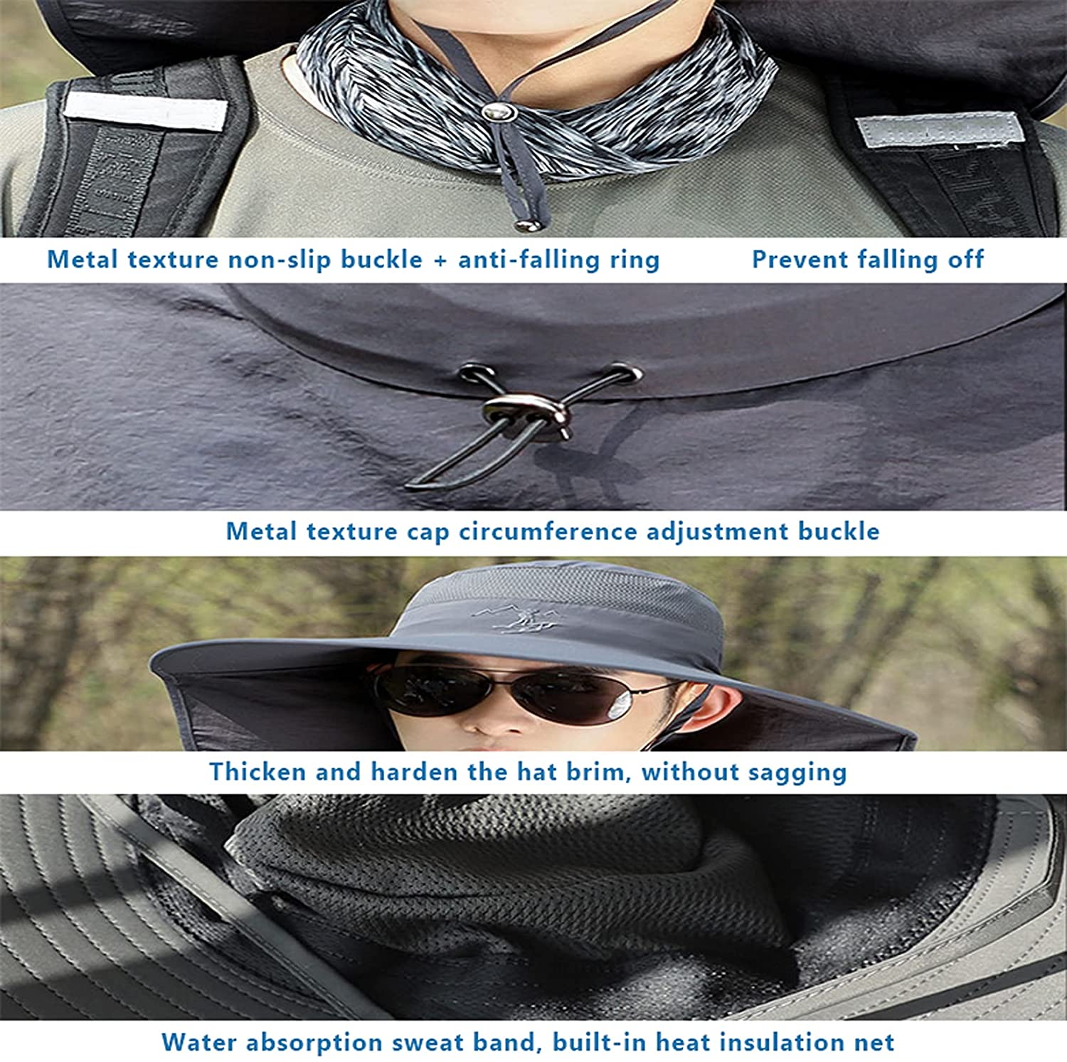 Summer Sun Hat Cap Mens Wide Brim Hat 