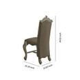 thumbnail image 5 of Benjara Faux Leather Upholstered Wooden Counter Height Chair with Nail head Trim, Set of Two, Gray and White, 5 of 5