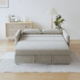 thumbnail image 5 of Noodeniya 54" Twins Pull Out Sofa Bed, Modern Convertible Sleeper Couch, Fabric Loveseat for Small Place, Light Gray, 5 of 13