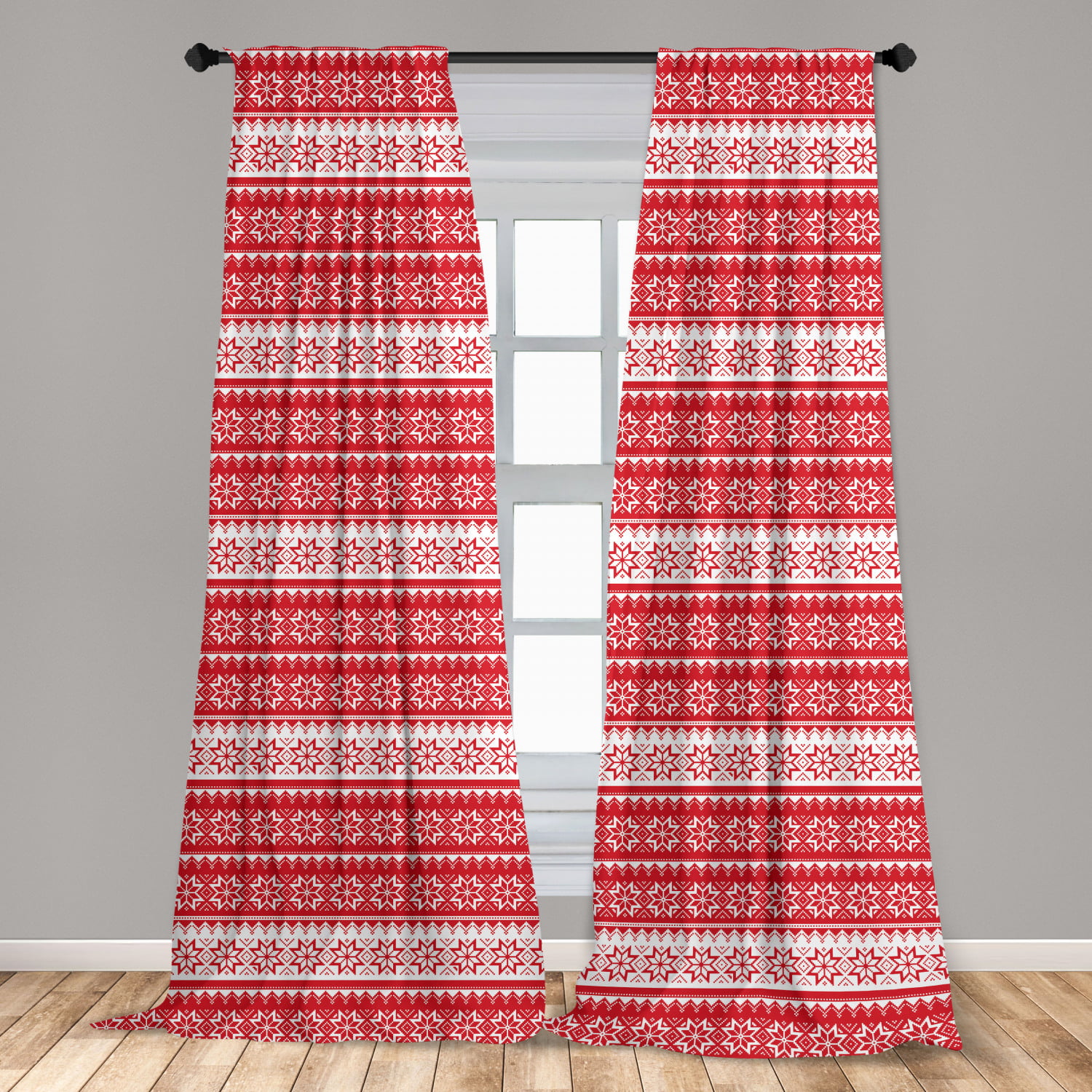 Details about   Traditional Nordic Curtains 2 Panel Set Decoration 5 Sizes Window Drapes 