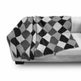 thumbnail image 3 of Geometric Soft Flannel Fleece Blanket, Black and White Symmetrically Aligned Rhombus Diamonds Background, Cozy Plush for Indoor and Outdoor Use, 50" x 60", Grey Pale Grey and Black, by Ambesonne, 3 of 6