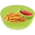 thumbnail image 1 of Snack and Dip Bowls - Dip Snack Bowl, Anti-Soggy Cereal Bowl, Snack and Dip Bowls | Stackable Plate with Dipping Section, Cracker Bowls Divided Platters, Bread Dipping Bowls, 1 of 1