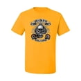 thumbnail image 2 of Lucky 7 Live to Ride Bikes Booze Broads USA Est 1903 | Mens Fashion Graphic T-Shirt, Gold, 3XL, 2 of 4