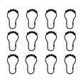 thumbnail image 4 of Bath Bliss 12 Pack Steel Shower Curtain Rings in Matte Black, 4 of 7