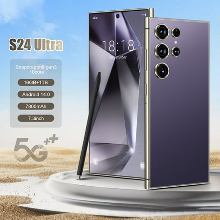 Global Version S24 Ultra Global 5G Edition Smart 7.3? Large Screen Android 14 Snapdragon10 core 8 gen3 72+108MP Memory 16GB*1TB 8000mah