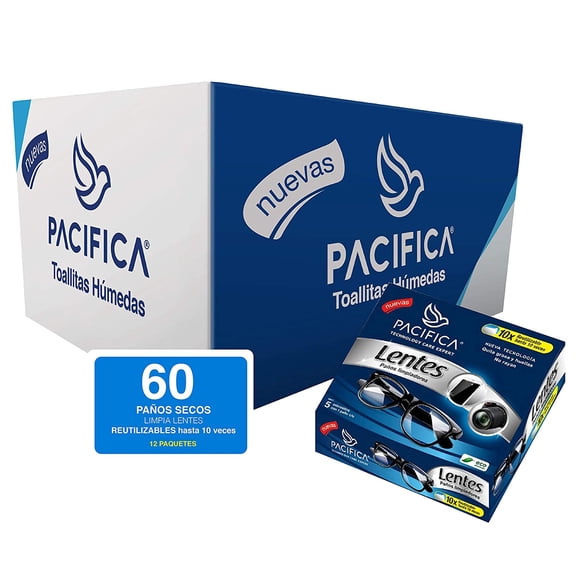 Paños Limpia Lentes Pacifica 60 Paños