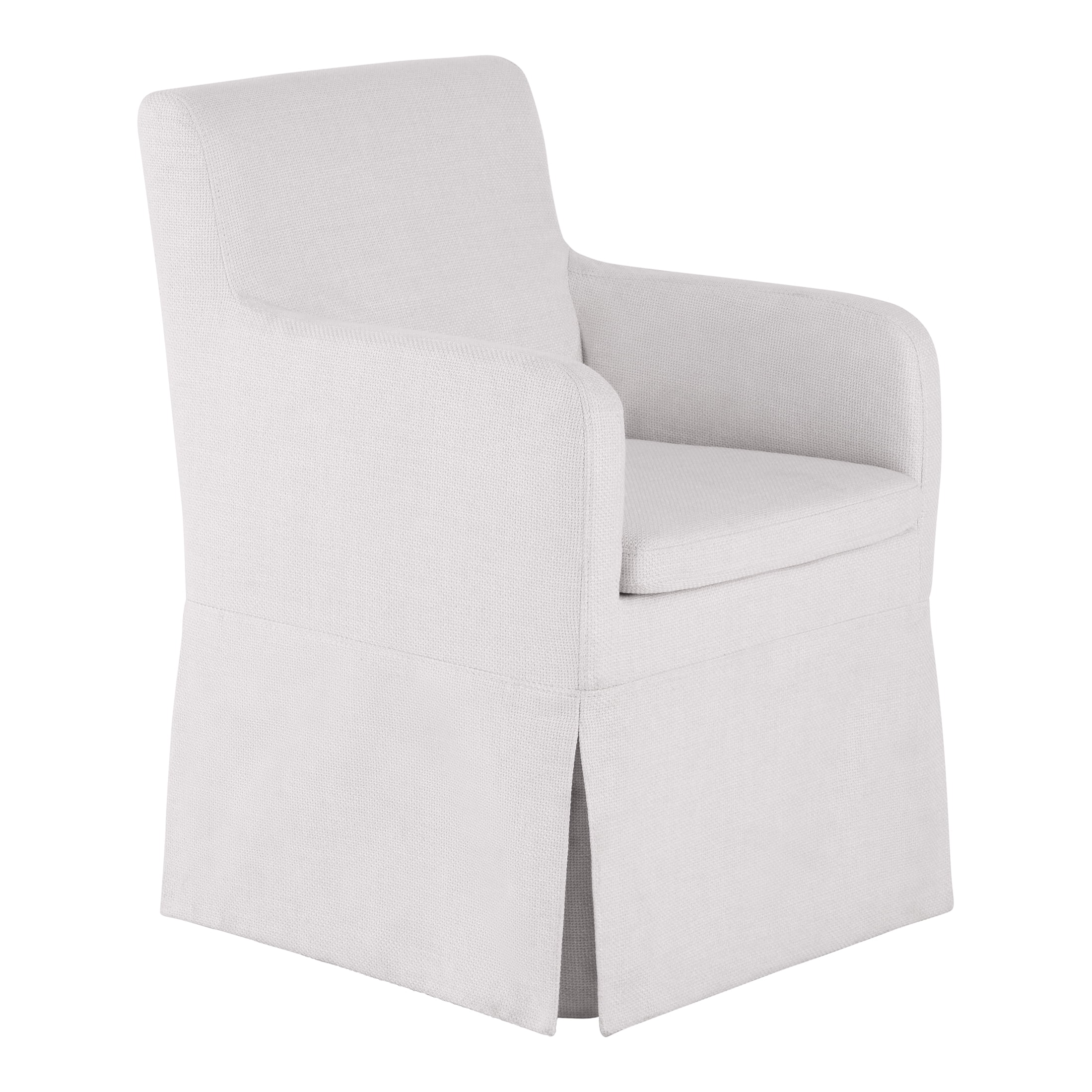 My Texas House Wren Slipcover Dining Chair with Casters Cream Polyester