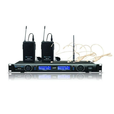 Technical Pro WM1352 Dual UHF Wireless Microphone Lapel and Headset System