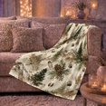 thumbnail image 6 of Rustic Mountain Lodge Autumn, Cozy Rustic Scene, Warm Flannel Blanket for Cabin and Lodge with Detailed Artwork, Animal Lovers Thanksgiving Gift, Rustic Home Decor, 6 of 9