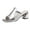 Silver, variant on Utoimkio Wedge Sandals for Women Dressy Women's Summer Chunky Heels Open Toe Sequined Flip Flops Sandals