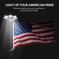 thumbnail image 6 of Yescom Bravery 20ft Eagle Topper Sectional Aluminum Flag Pole Kit with Solar Light US Flag Ball Top for Outside, Black, 6 of 9