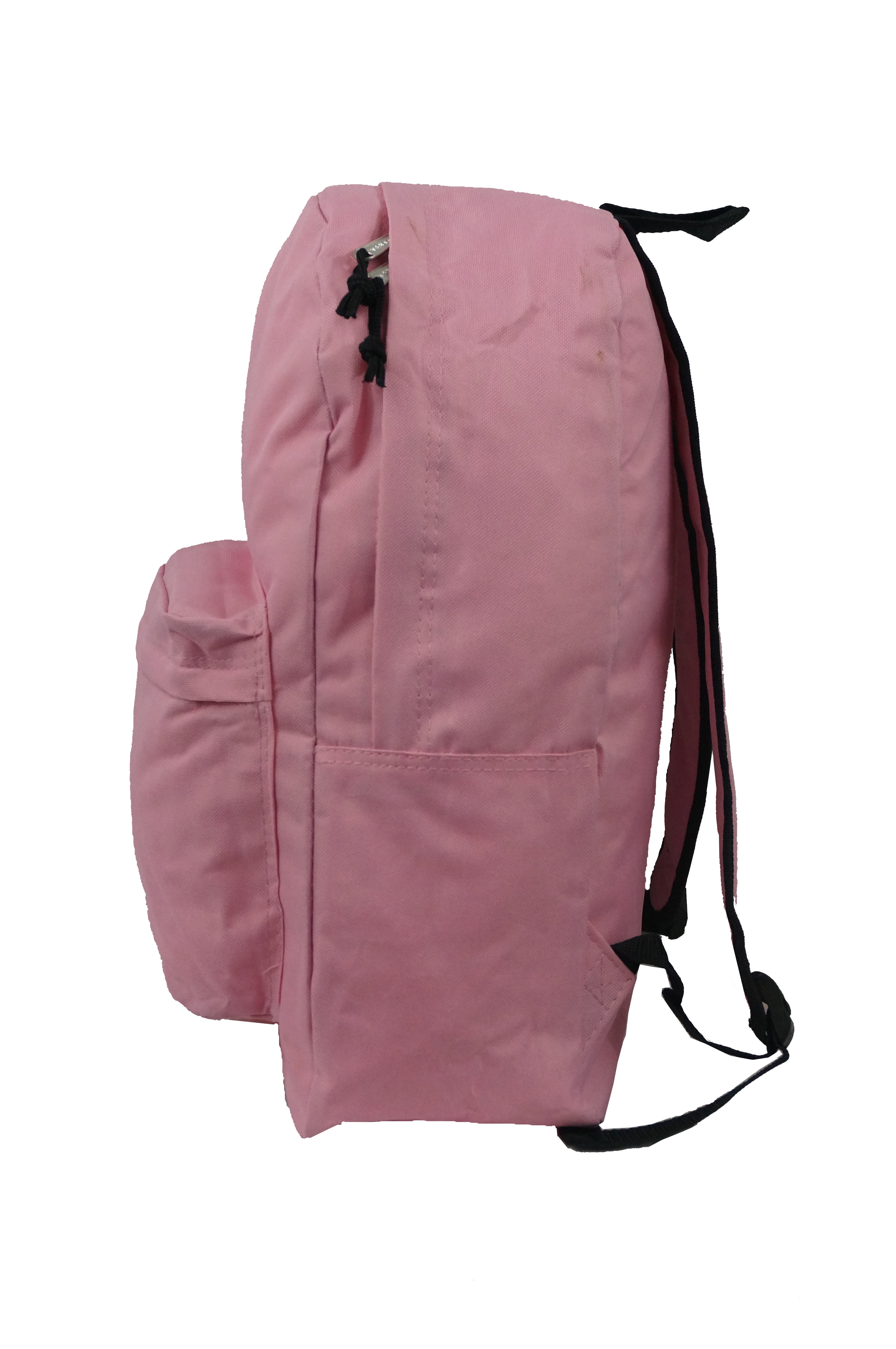 K-Cliffs Unisex Classic 18"  School Backpack with Curved Shoulder Straps, Pink, 100% Polyester