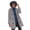 Ivory Houndstooth, variant on Women's Plus Size Hooded Toggle Wool Coat