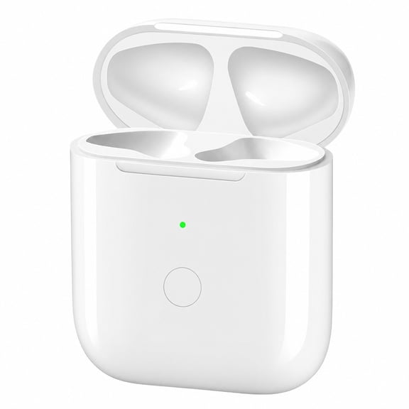 Compatible with Airpods 1st & 2rd Replacement Charging Case, Wireless Charger Case(Usb-C) for Air Pod, 450mAh Battery with Bluetooth Pairing Sync Button, No Earbuds Include, White