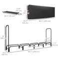 thumbnail image 3 of Outsunny 8ft Firewood Rack with Cover and Carrier Wood Storage Holder Black, 3 of 10
