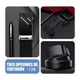 thumbnail image 5 of 2 Cinturones  Con Hebilla Automática Para Hombre 120cm Malubero, Negro Puro, 5 of 5