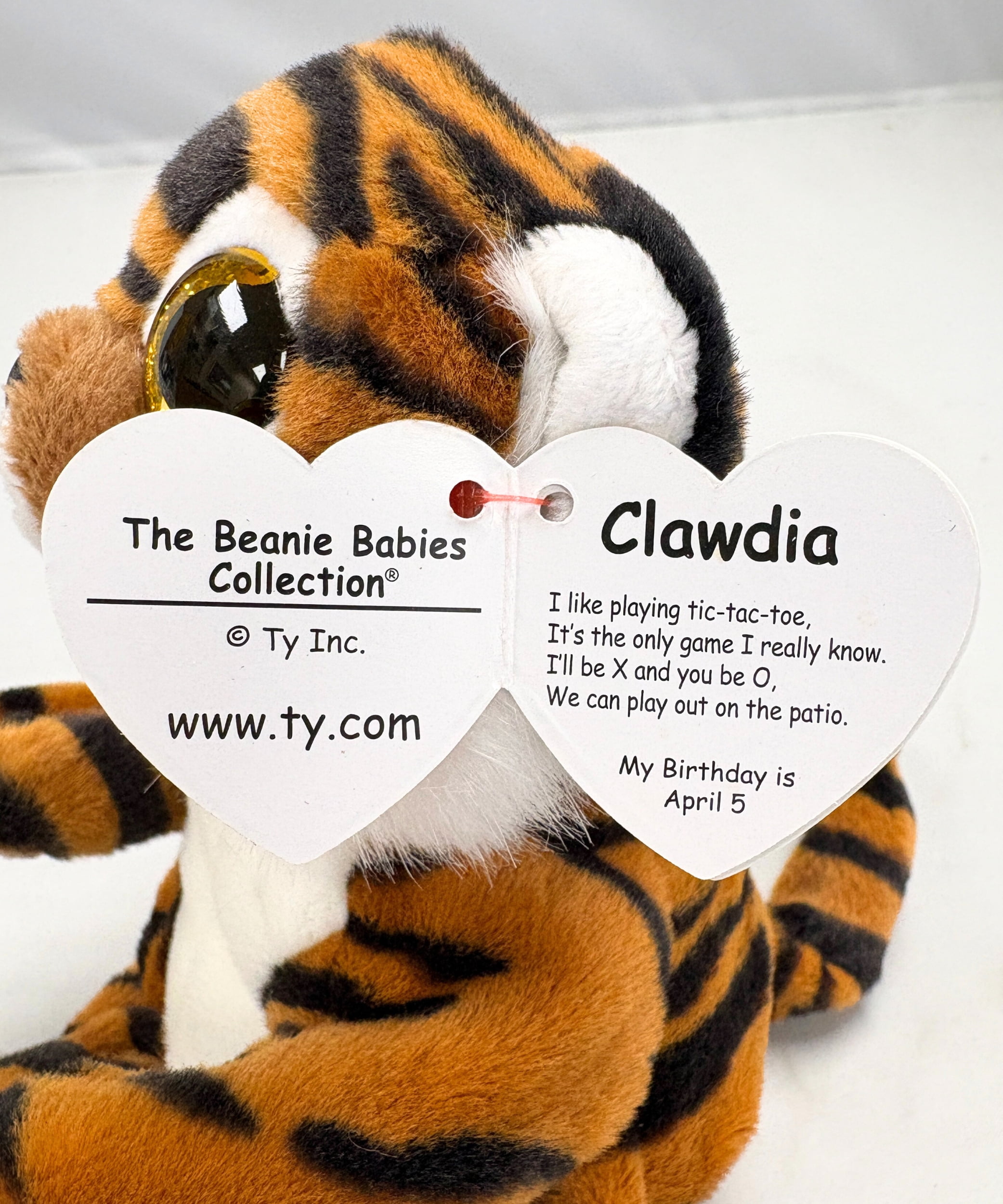 Ty Beanie Bellies - Clawdia the Tiger – Glitter Eyes - Stuffed