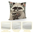 thumbnail image 4 of COMIO  Raccoon Fathers Day Throw Pillow Covers Pillow Cases Square Decorative Pillow Covers Soft Cushion Covers for Couch Sofa Bed Home Farmhouse Living Room Decoration Pillowcases, 4 of 5