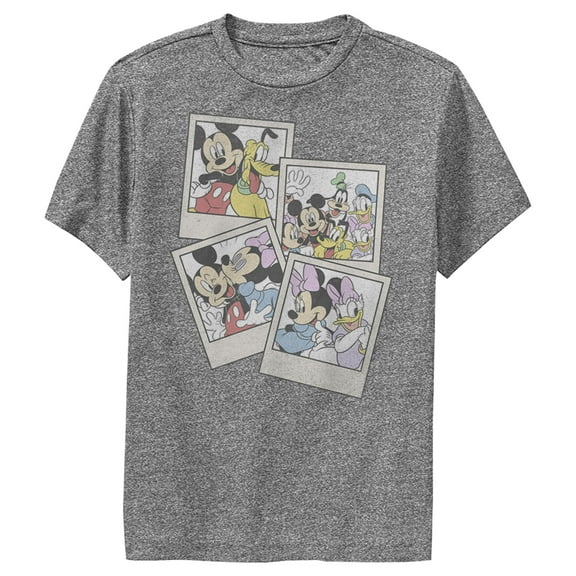 Boy's Mickey & Friends Mickey & Friends Pictures  Performance Graphic Tee Charcoal Heather X Large
