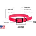 thumbnail image 3 of DogLine - Biothane Waterproof Dog Collar Strong Coated Nylon Webbing with Black Hardware Odor-Proof for Easy Care Clean High Performance Fits Small Medium Large Dogs(Neon Pink: L: 9" - 12" |W 1/2"), 3 of 8