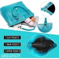 thumbnail image 3 of LHSHID Women Purse Satchel Bag Long Crossbody Classy Tote Bag Top Handle Vegan Leather Ladies Handbags Embossed Pattern, 3 of 6