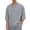 Light Gray, variant on Shirts for Men Solid Color V Neck Heavyweight Casual Oversized Drop Shoulder Short Sleeve Tee Summer Comfort Street Khaki Mens Tshirts