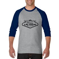 Artix - Mens Raglan Sleeve Baseball T-Shirts - Welcome to Las Vegas Nevada