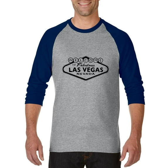 Artix - Mens Raglan Sleeve Baseball T-Shirts - Welcome to Las Vegas Nevada