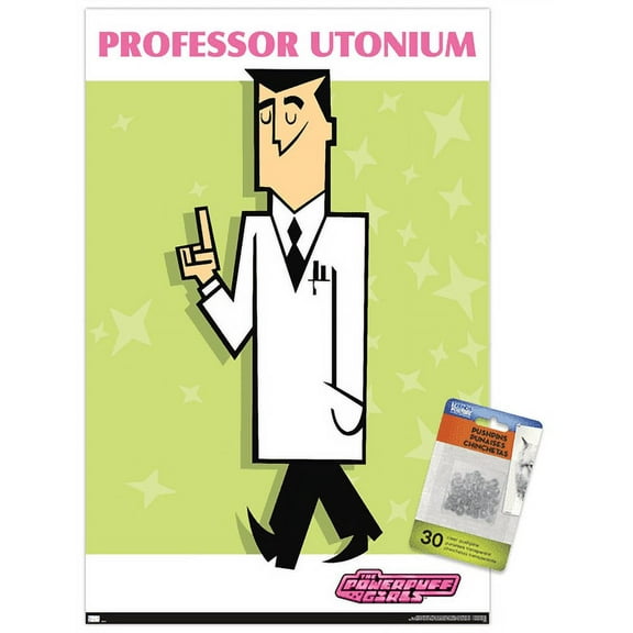 The Powerpuff Girls - Professor Utonium Wall Poster with Pushpins, 14.725" x 22.375"