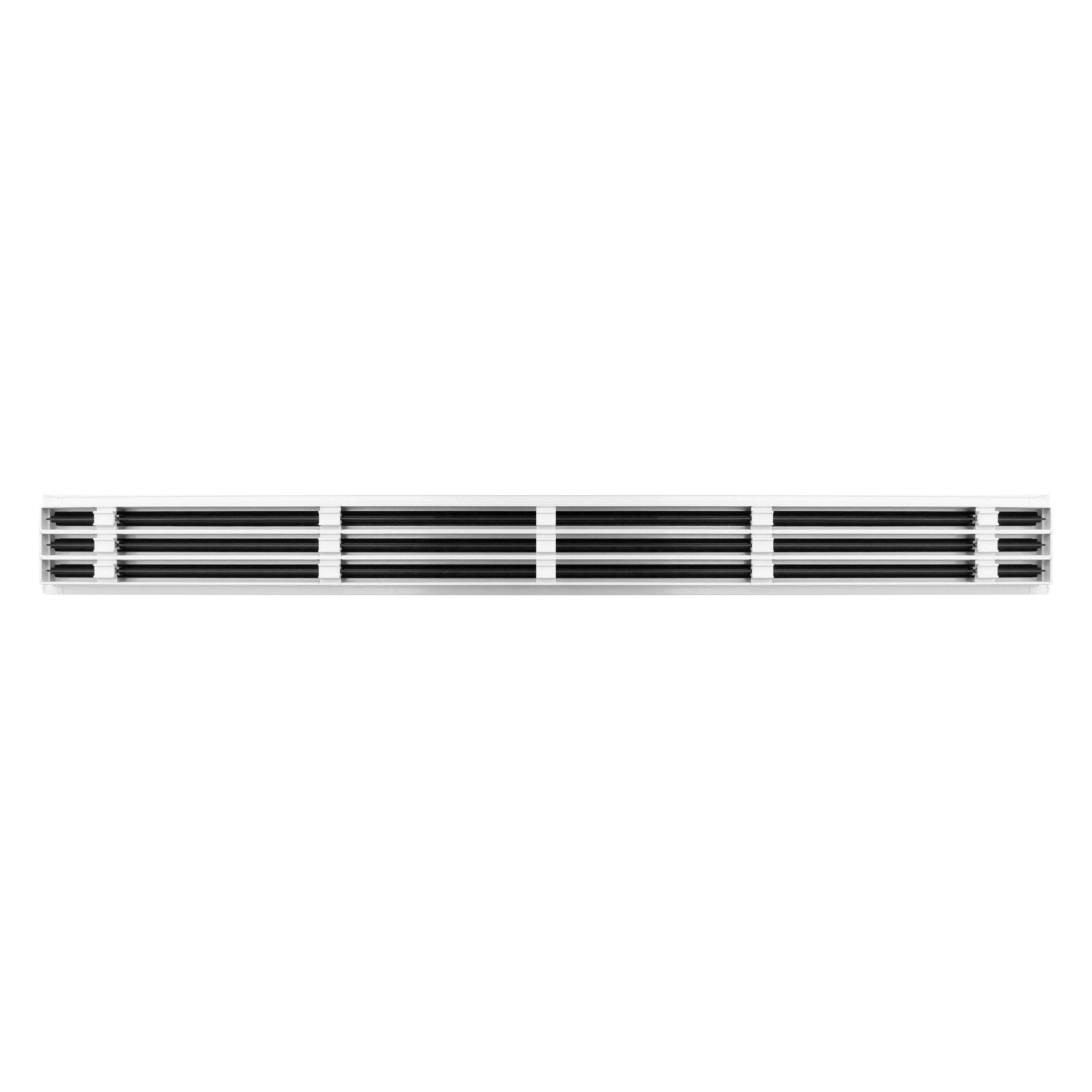 BUILDMART - 60" Linear Slot Diffuser - (3 Slot) Triple Slot - White Decorative Aluminum Air Vent - Heating and Cooling Modern AC Vent Cover for Ceiling, Walls & Floors - Texas Buildmart