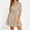 Khaki, variant on Womens Striped Mini Dress Summer Trendy Short Sleeve Casual Collared Button Down A Line Dresses for Daily 2026,Women Gifts Purple M