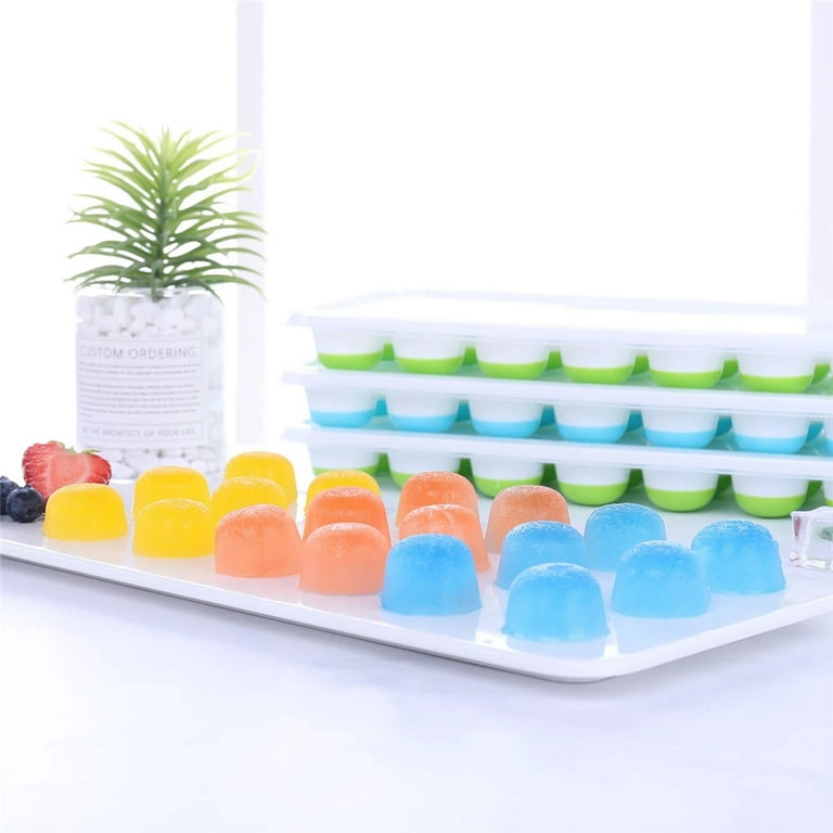 Ice Cube Trays for Freezer, Easy Release Silicone 21-Grain Ice