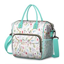 Pioneer Flower Floral Print Pattern Womens Lunch Box for Work,Insulated Large Lunch Bag for Tween and Teen,Loncheras Para Mujer,Leakproof Adult Lunch Bag for Work,Beach,Travel,Picnic,Camping