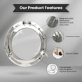 thumbnail image 3 of Porthole Window - 30 Inch Nickel Silver White Finish | Nautical Wall Décor for Bathroom and Bedroom | Antique Wall Mounted Aluminium and Steel Alloy Vintage Port Hole Window Décor, 3 of 5