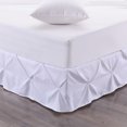 thumbnail image 1 of Sweet Home Collection Pinch Pleat Pintuck Dust Ruffle with 14" Drop Bed Skirt, Full, White, 1 of 1