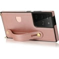 thumbnail image 4 of case for Samsung Galaxy S21 Ultra Wallet Case, Removable Adjustable Leather Strap Crossbody Card Holders Case Neck Strap Lanyard Purse Shoulder Strap Purse Case for Samsung Galaxy S21 Ultra 5G KB Rose, 4 of 13
