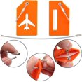 thumbnail image 2 of Set of 2 Luggage Tags, Premium Quality Tags with Address Plate, Particularly Attractive and Secure, Waterproof Stainless Steel Cable - Tags (Orange), 2 of 5