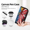 thumbnail image 2 of Fotbe Eagle Head With American Flag Pattern Pencil Case,Canvas Pen Case, Multi- Slot Pencil Pouch, Portable Pencil Bag, Pen Case for& Office, Makeup Bag ,Zipper Pouch, 2 of 6