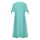 thumbnail image 4 of Vestido largo liso con cuello en V, encaje recortado y volantes para mujer - Poliéster spandex, diseño sexy y elegante, adecuado para fiestas/vacaciones, 4 of 6
