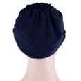 thumbnail image 5 of PINQI Female Fashion Headwrap Women Solid Beading Hat Ruffle Cancer Chemo Hat Wrap Cap Ladies Breathable Headwrap, 5 of 5